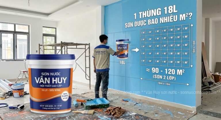 1 Thùng Sơn 18L Sơn Được Bao Nhiêu M2